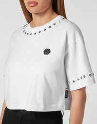 Philipp Plein｜Cropped T-shirt Stars 女款T恤