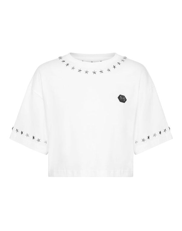 PHILIPP PLEIN Cropped T-shirt Stars