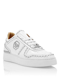 PHILIPP PLEIN Leather Lo- Top Sneakers
