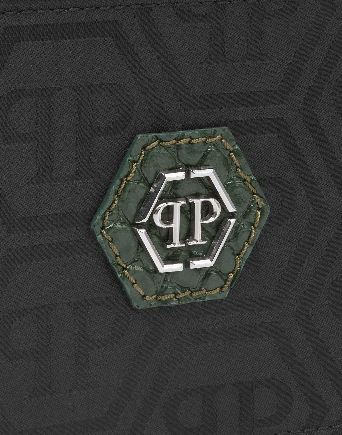 Philipp Plein｜Nylon and Leather French Wallet Monogram 男款皮夾