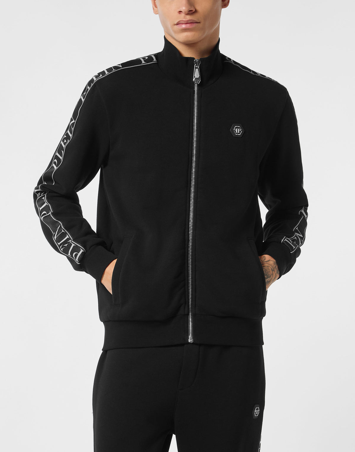Philipp Plein｜Fleece Tracksuit Jacket Plein Tape 男款運動套裝