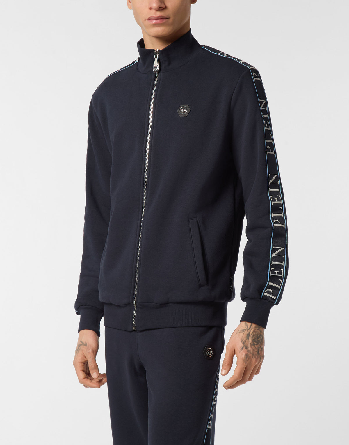 Philipp Plein｜Fleece Tracksuit Jacket Plein Tape 男款運動套裝