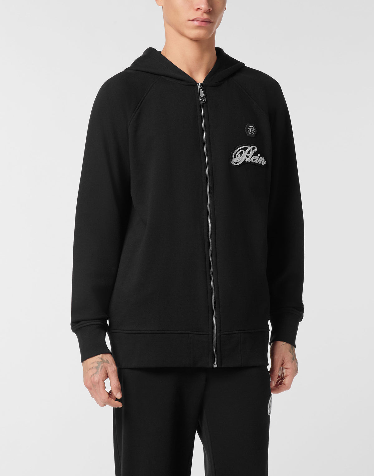 Philipp Plein｜Zip Hoodie Basic Signature 男款帽T
