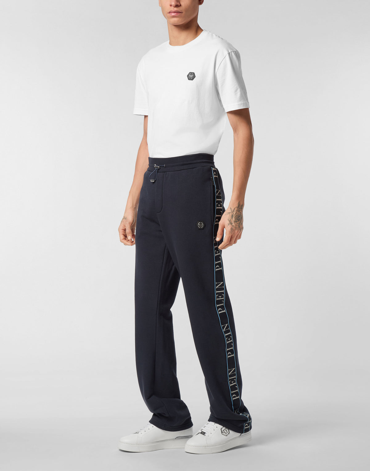 Philipp Plein｜Fleece Tracksuit Pants Plein Tape 男款運動套裝