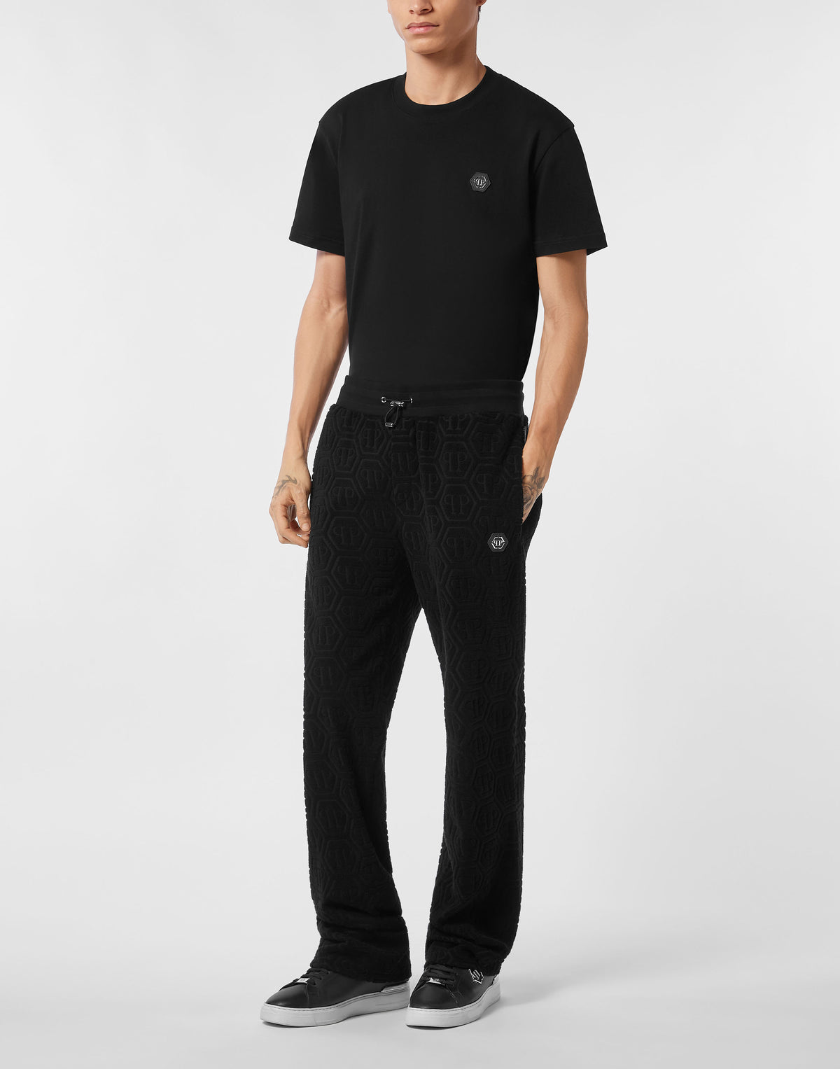 Philipp Plein｜Jacquard Tracksuit Pants Monogram 男款運動套裝