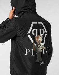 Philipp Plein｜Nylon Hooded Windbreaker Plein Teddy 男款風衣