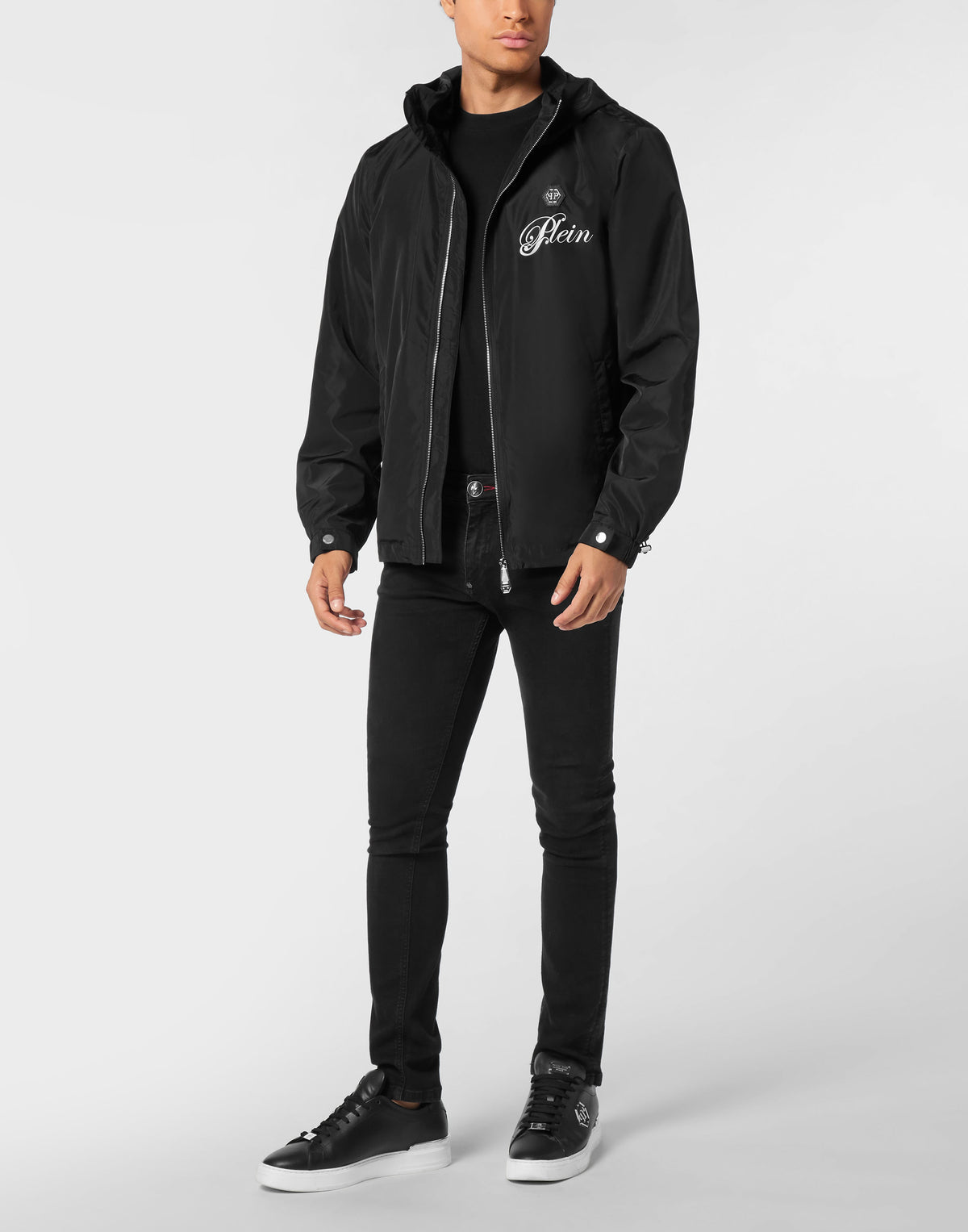 Philipp Plein｜Nylon Hooded Windbreaker Plein Teddy 男款風衣