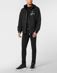 Philipp Plein｜Nylon Hooded Windbreaker Plein Teddy 男款風衣