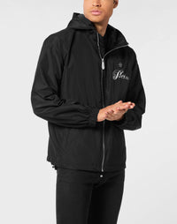 Philipp Plein｜Nylon Hooded Windbreaker Plein Teddy 男款風衣