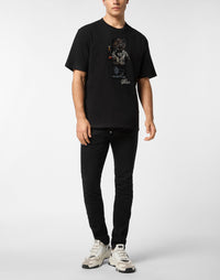 Philipp Plein｜Round Neck T-Shirt Teddy Crystal 男款T恤