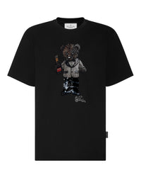 PHILIPP PLEIN Round Neck T-Shirt Teddy Crystal