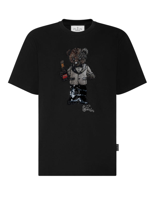 PHILIPP PLEIN Round Neck T-Shirt Teddy Crystal