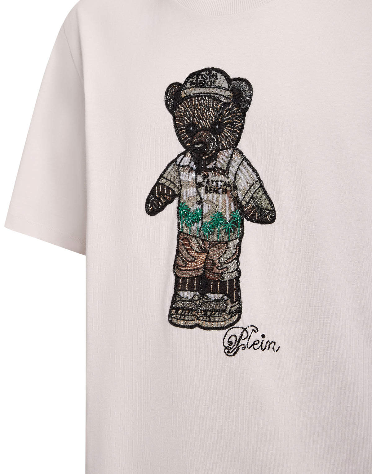 Philipp Plein｜Crystal Round Neck T-Shirt Teddy Bear 男款T恤