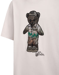 Philipp Plein｜Crystal Round Neck T-Shirt Teddy Bear 男款T恤