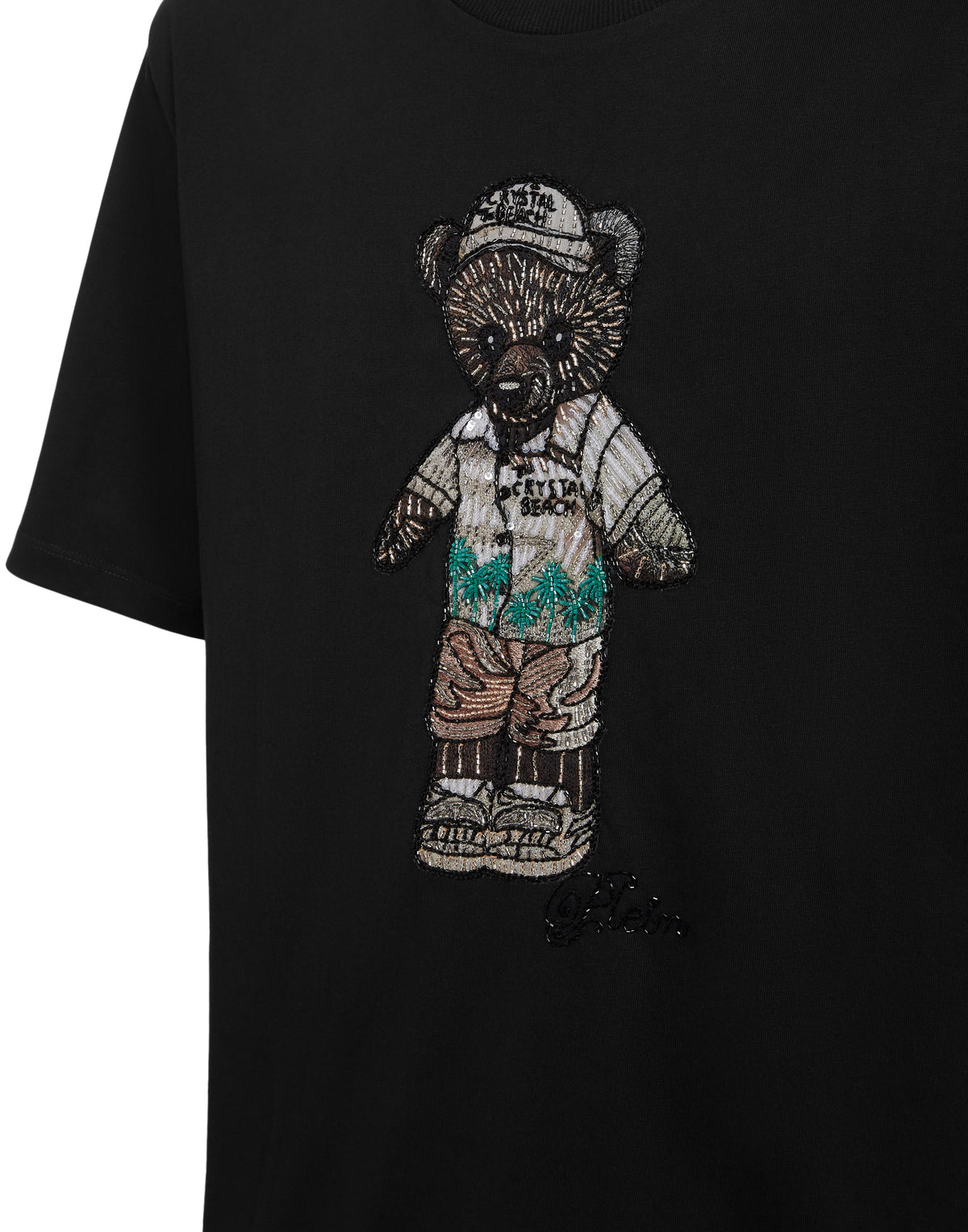 Philipp Plein｜Crystal Round Neck T-Shirt Teddy Bear 男款T恤