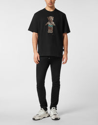 Philipp Plein｜Crystal Round Neck T-Shirt Teddy Bear 男款T恤