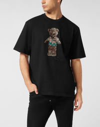 Philipp Plein｜Crystal Round Neck T-Shirt Teddy Bear 男款T恤