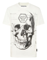 PHILIPP PLEIN Round Neck T-Shirt Skull Strass