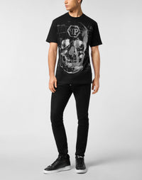 Philipp Plein｜Round Neck T-Shirt Skull Strass 男款T恤