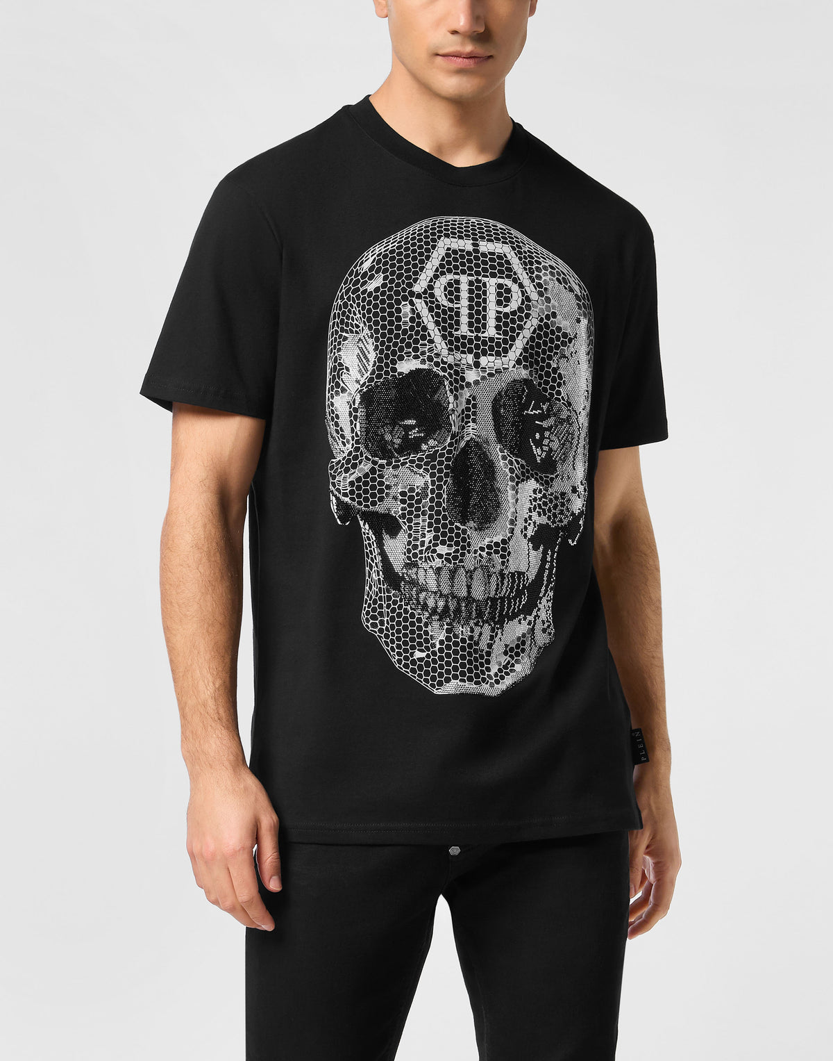 Philipp Plein｜Round Neck T-Shirt Skull Strass 男款T恤
