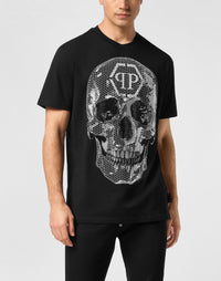 Philipp Plein｜Round Neck T-Shirt Skull Strass 男款T恤