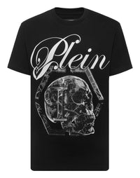PHILIPP PLEIN Round Neck T-Shirt Marble Skull