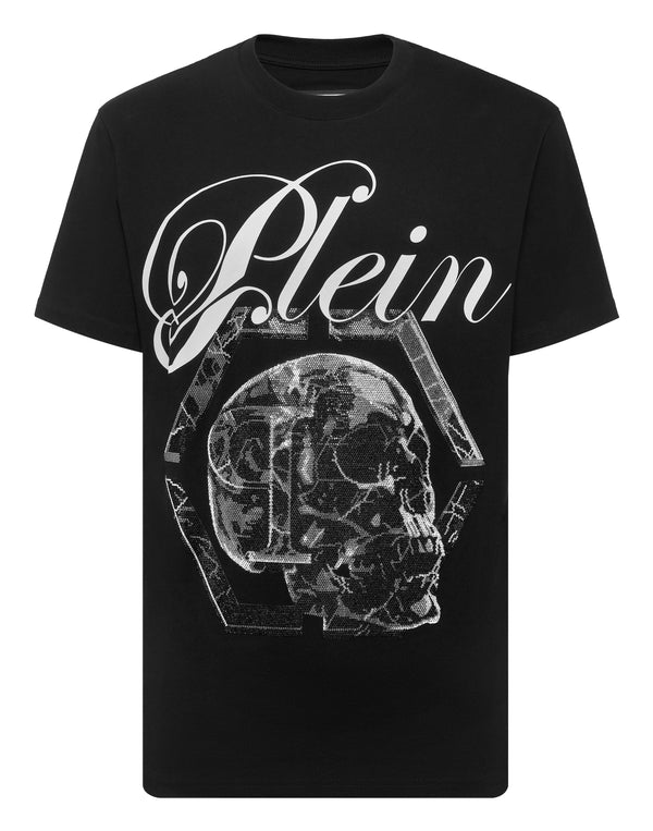 PHILIPP PLEIN Round Neck T-Shirt Marble Skull