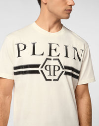 Philipp Plein｜Round Neck T-Shirt Full Of Stones Stripes 男款T恤