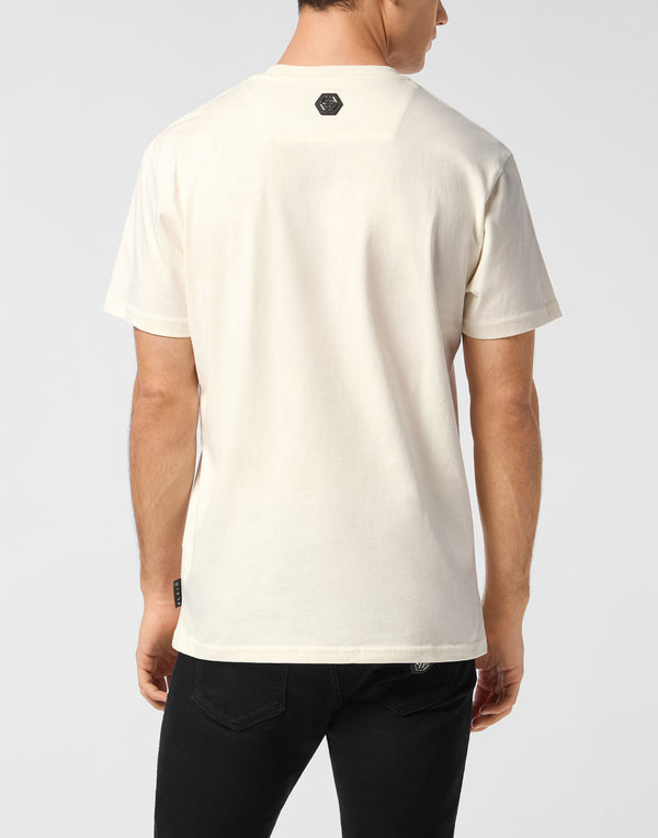 Philipp Plein｜Round Neck T-Shirt Full Of Stones Stripes 男款T恤