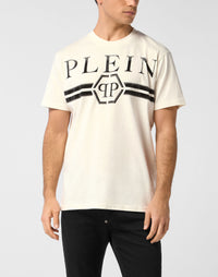 Philipp Plein｜Round Neck T-Shirt Full Of Stones Stripes 男款T恤