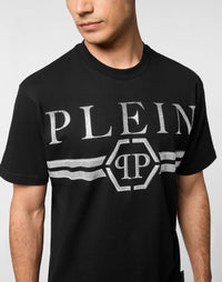 Philipp Plein｜Round Neck T-Shirt Full Of Stones Stripes 男款T恤