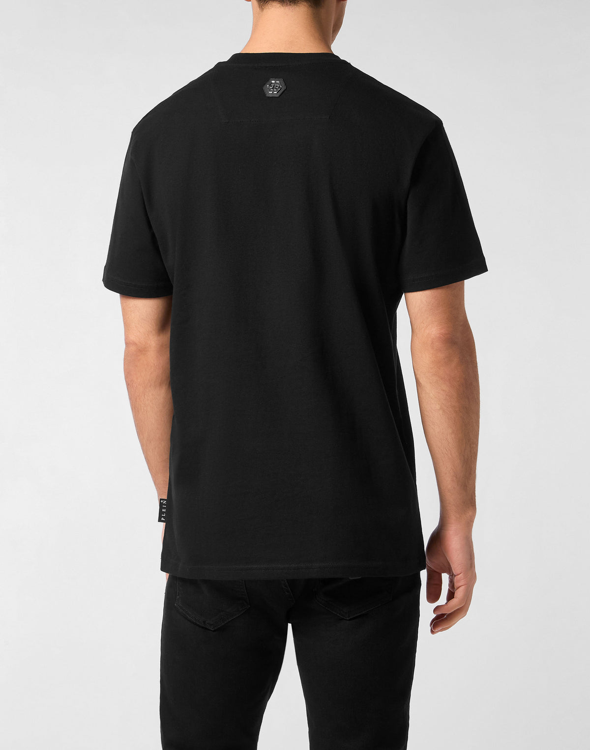 Philipp Plein｜Round Neck T-Shirt Full Of Stones Stripes 男款T恤