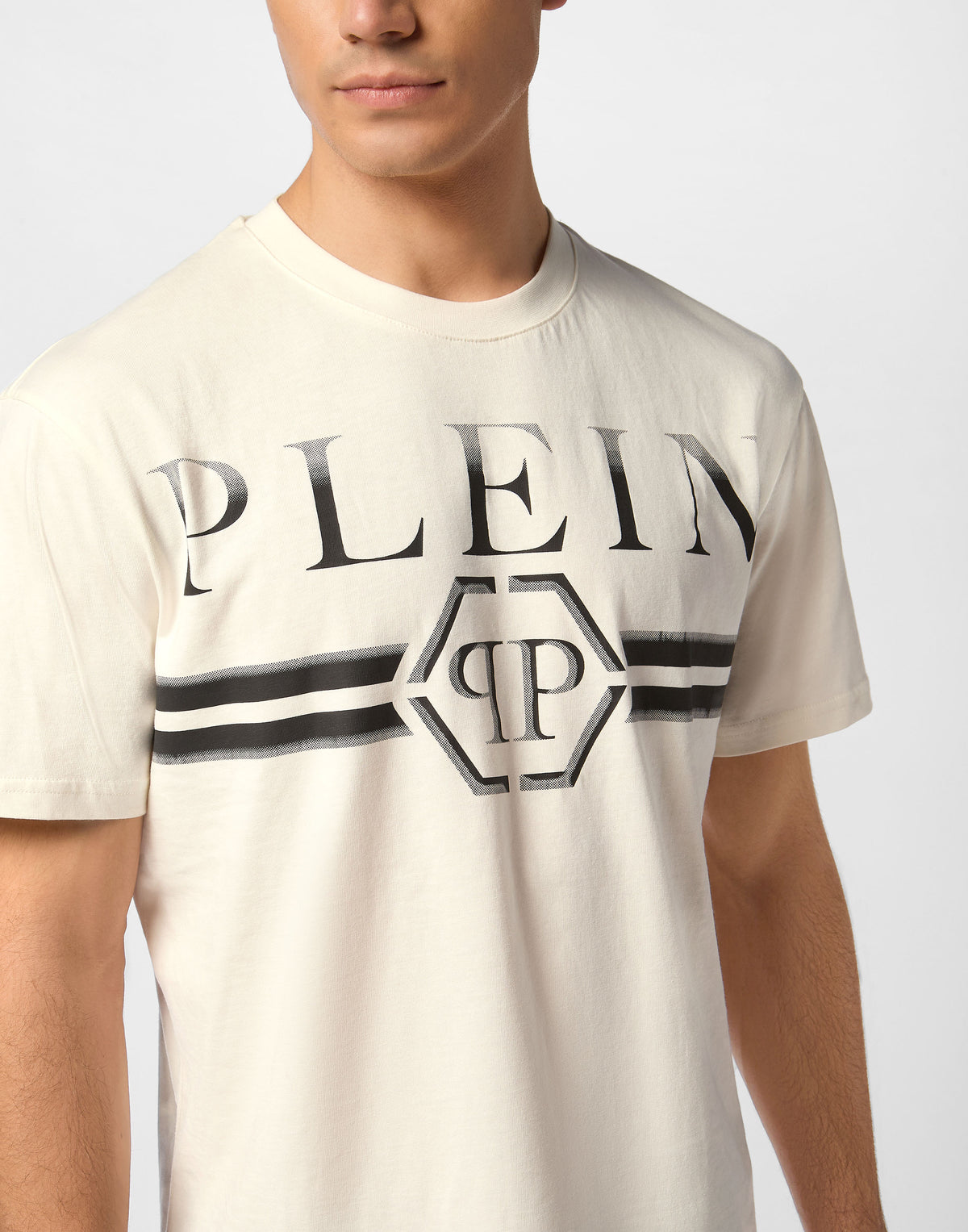 Philipp Plein｜Round Neck T-Shirt Stripes 男款T恤