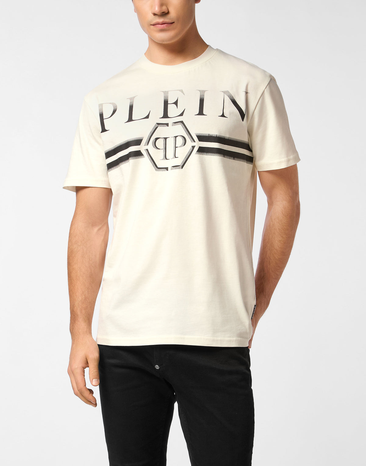 Philipp Plein｜Round Neck T-Shirt Stripes 男款T恤