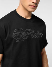 Philipp Plein｜Round Neck T-Shirt Full Of Stones Plein 男款T恤