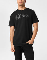 Philipp Plein｜Round Neck T-Shirt Full Of Stones Plein 男款T恤