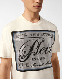 Philipp Plein｜Round Neck T-Shirt Patch Stones 男款T恤