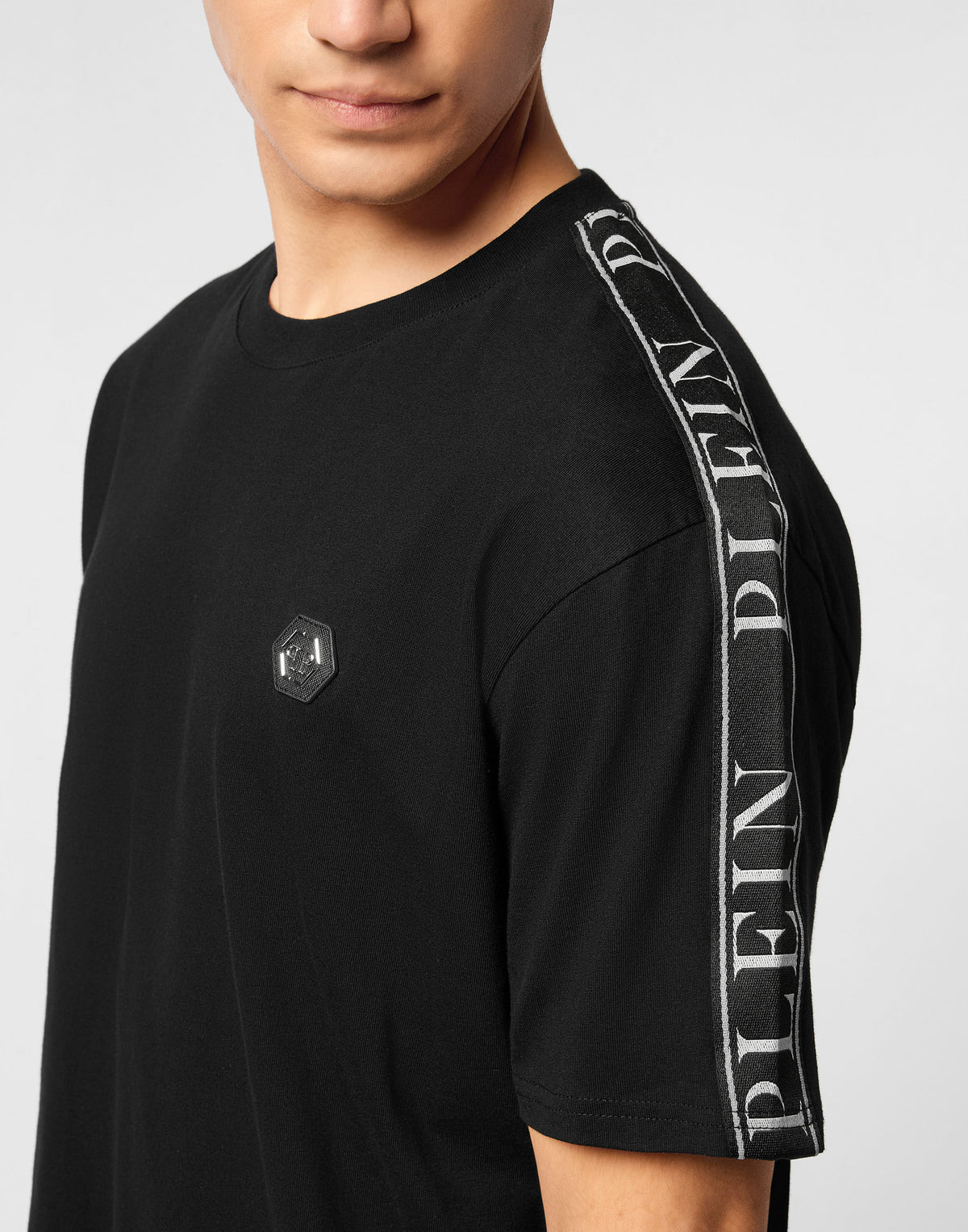 Philipp Plein｜Round Neck T-Shirt Plein Tape 男款T恤
