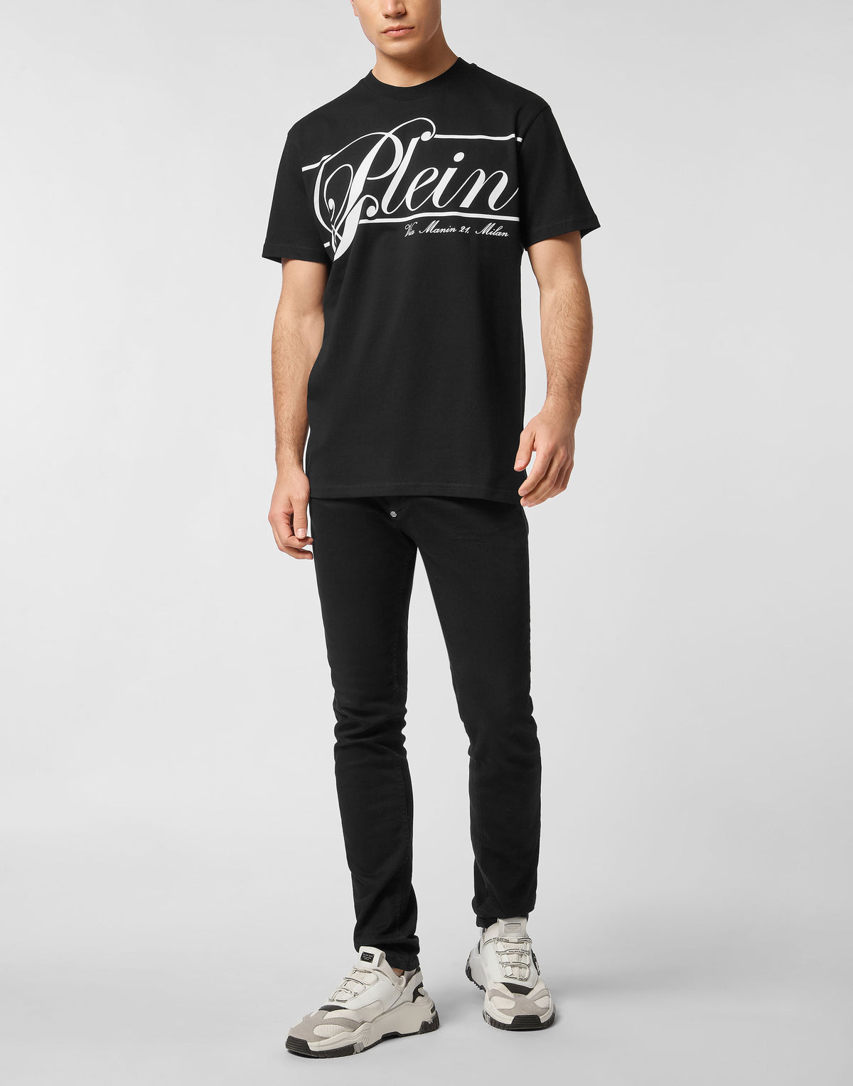 Philipp Plein｜Printed Round Neck T-Shirt Italic 男款T恤