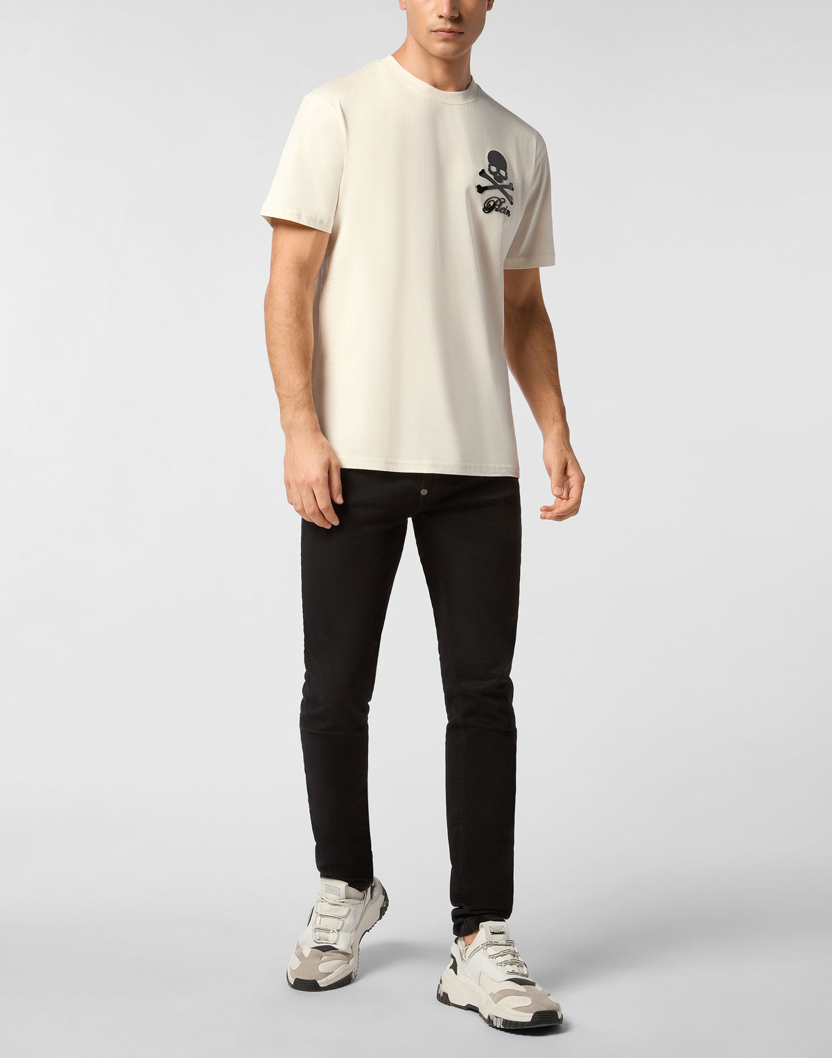 Printed Round Neck T-Shirt Skull &amp; Bones
