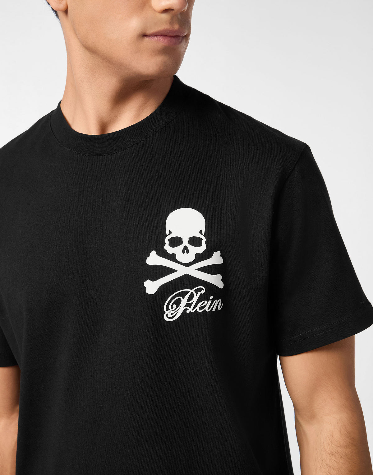 Philipp Plein｜Printed Round Neck T-Shirt Skull & Bones 男款T恤