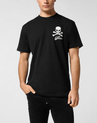 Philipp Plein｜Printed Round Neck T-Shirt Skull & Bones 男款T恤
