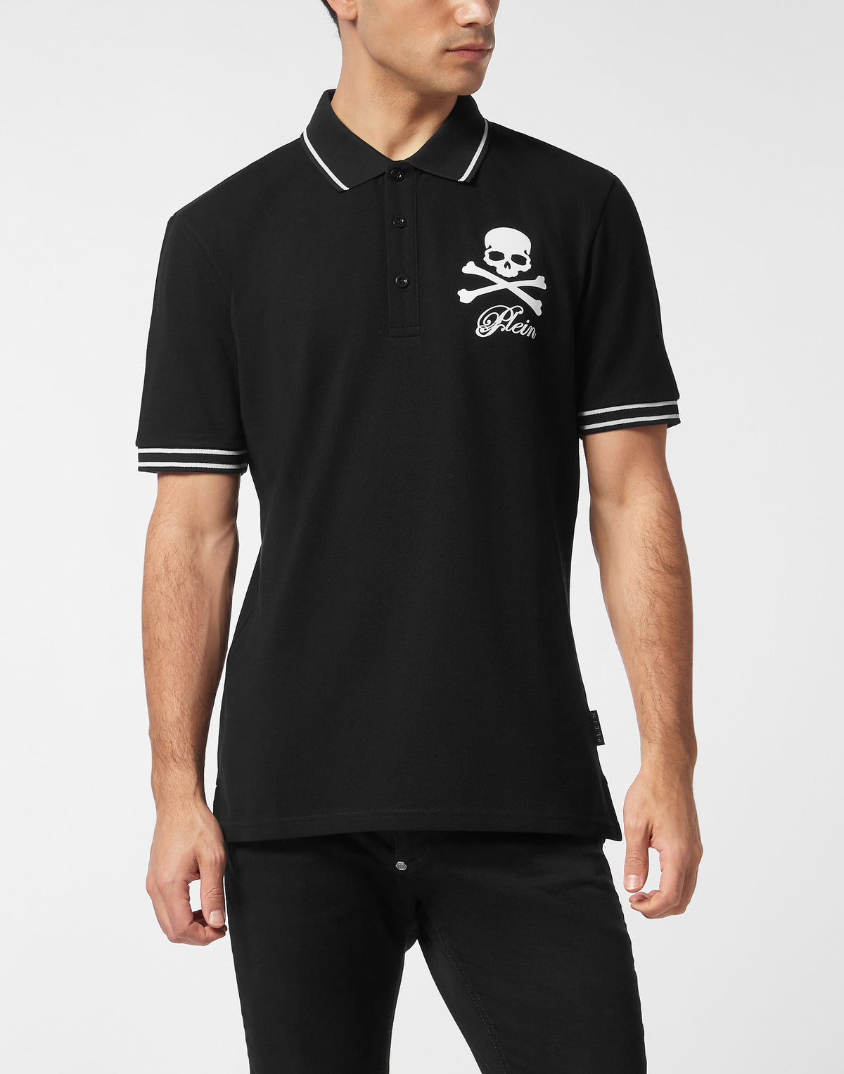 Philipp Plein｜Piquet Polo Shirt Skull & Bones 男款Polo衫