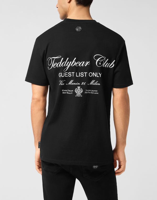 Philipp Plein｜Embroidered Round Neck T-Shirt Strass Teddy Bear 男款T恤