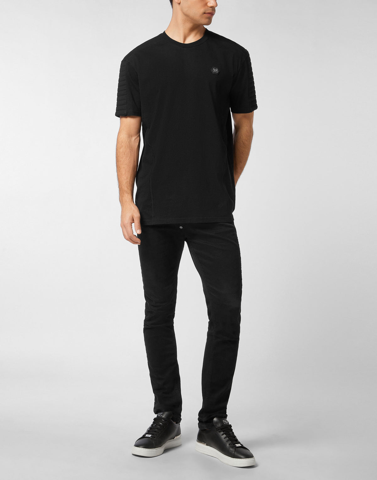 Philipp Plein｜Round Neck T-Shirt Biker Cut 男款T恤