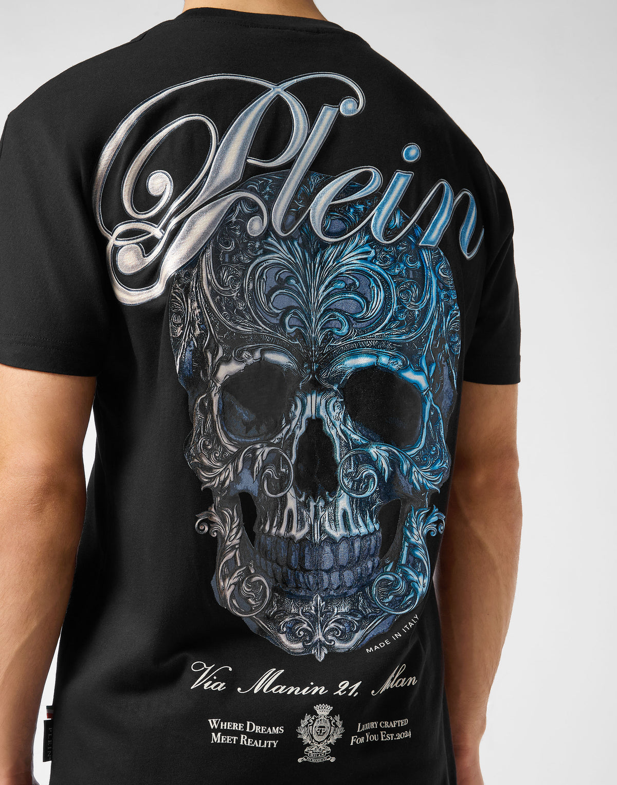 Philipp Plein｜Round Neck T-Shirt Gradient Skull 男款T恤