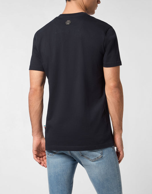 Round Neck T-Shirt Gradient Skull