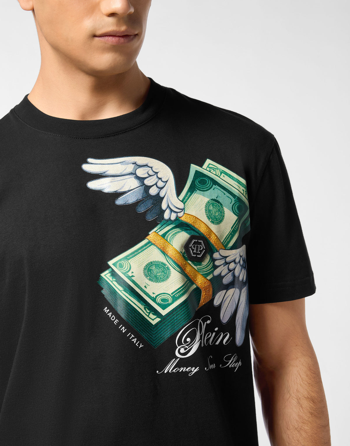 Philipp Plein｜Round Neck T-Shirt Money 男款T恤