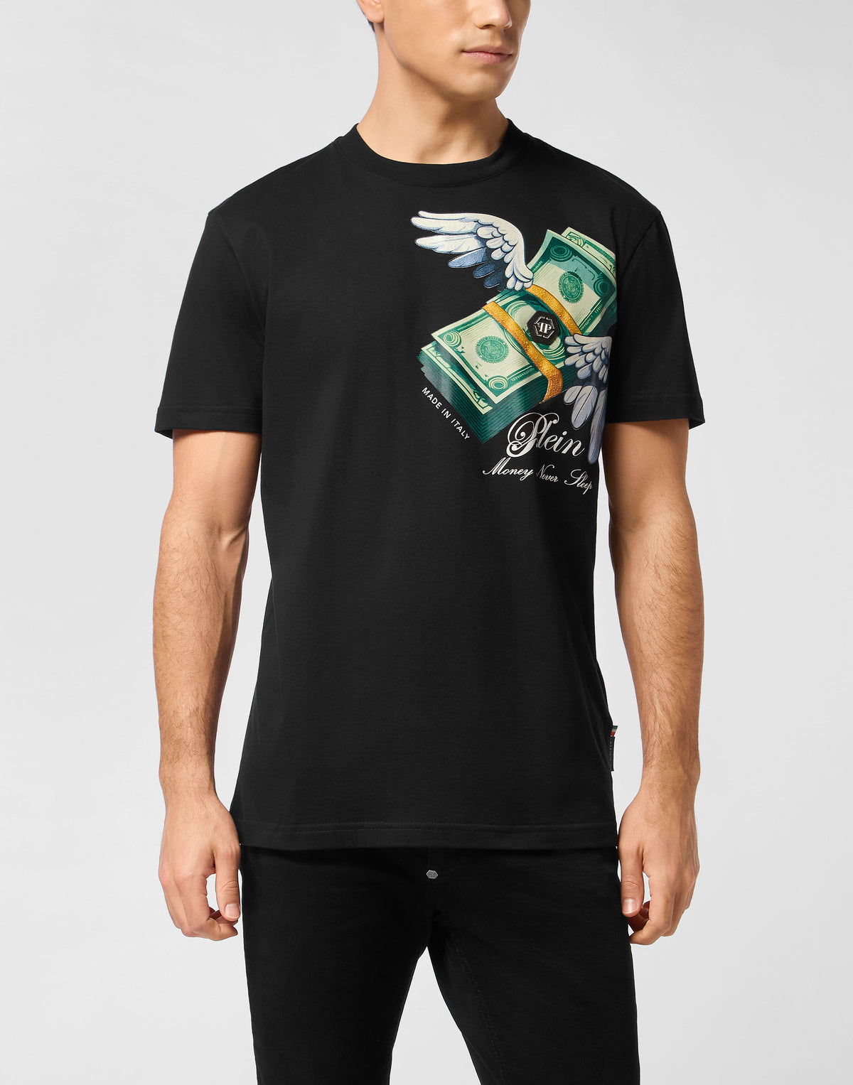 Philipp Plein｜Round Neck T-Shirt Money 男款T恤