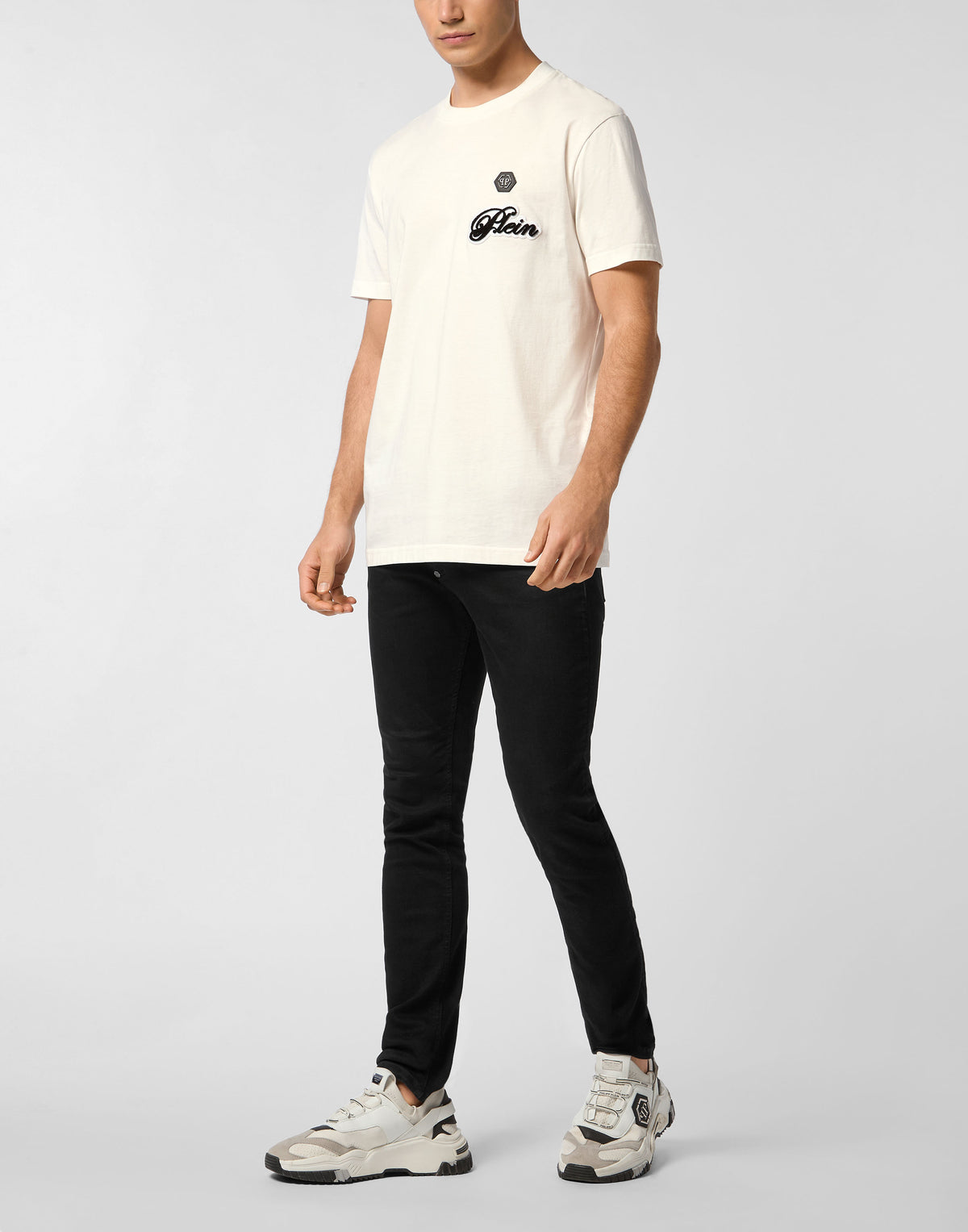Philipp Plein｜Round Neck T-Shirt Basic Signature 男款T恤